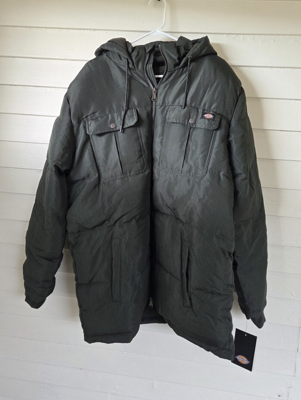 Dickies Glacier View Expedition Men's Hooded Jacket in Dark Green Size XL